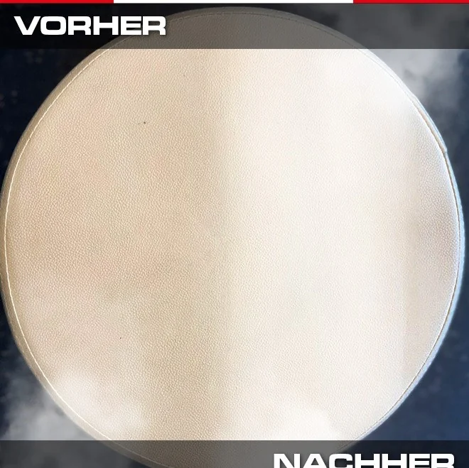 Sitzfläche vorher und nachher
